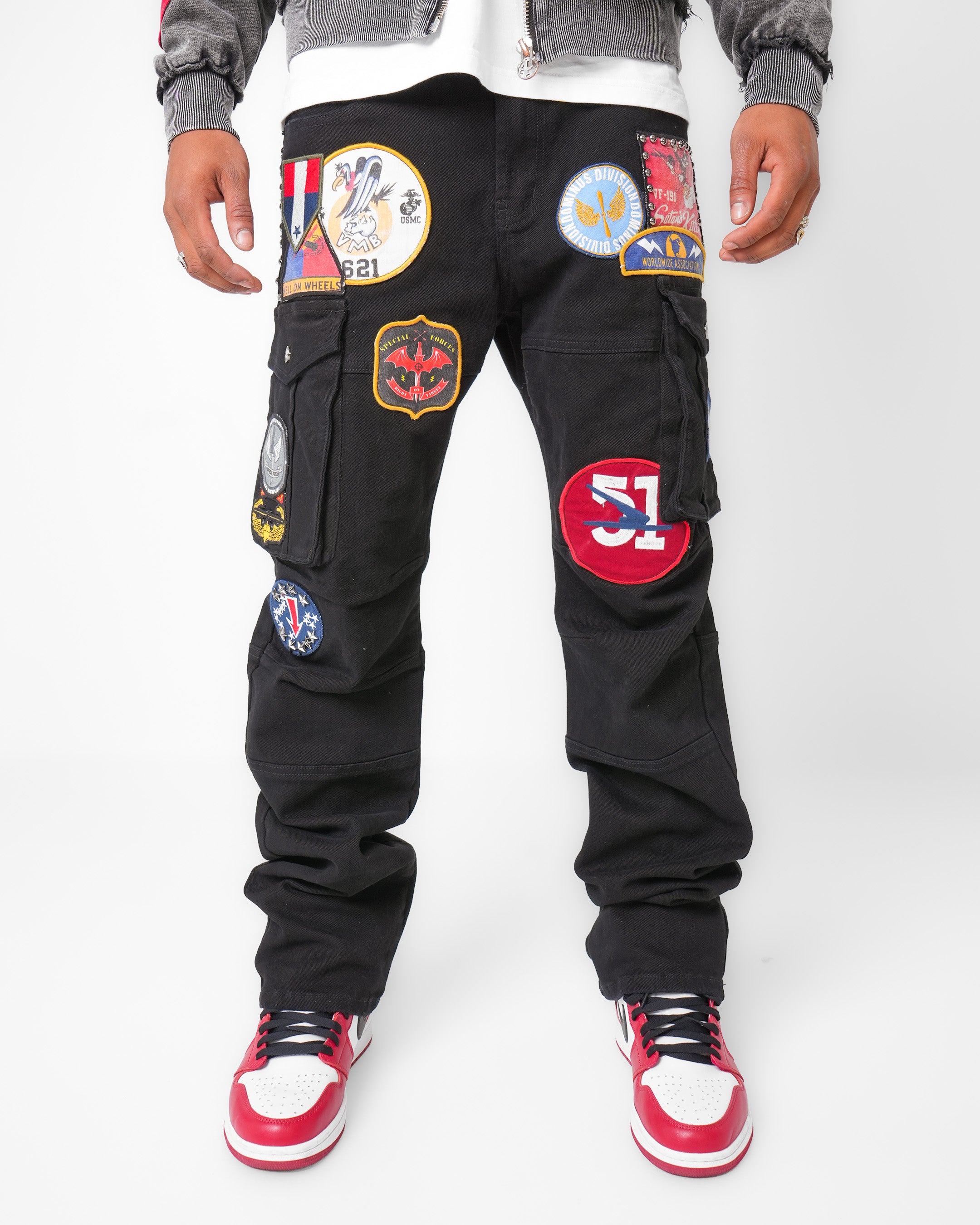 Flight Command Black Cargo Denim