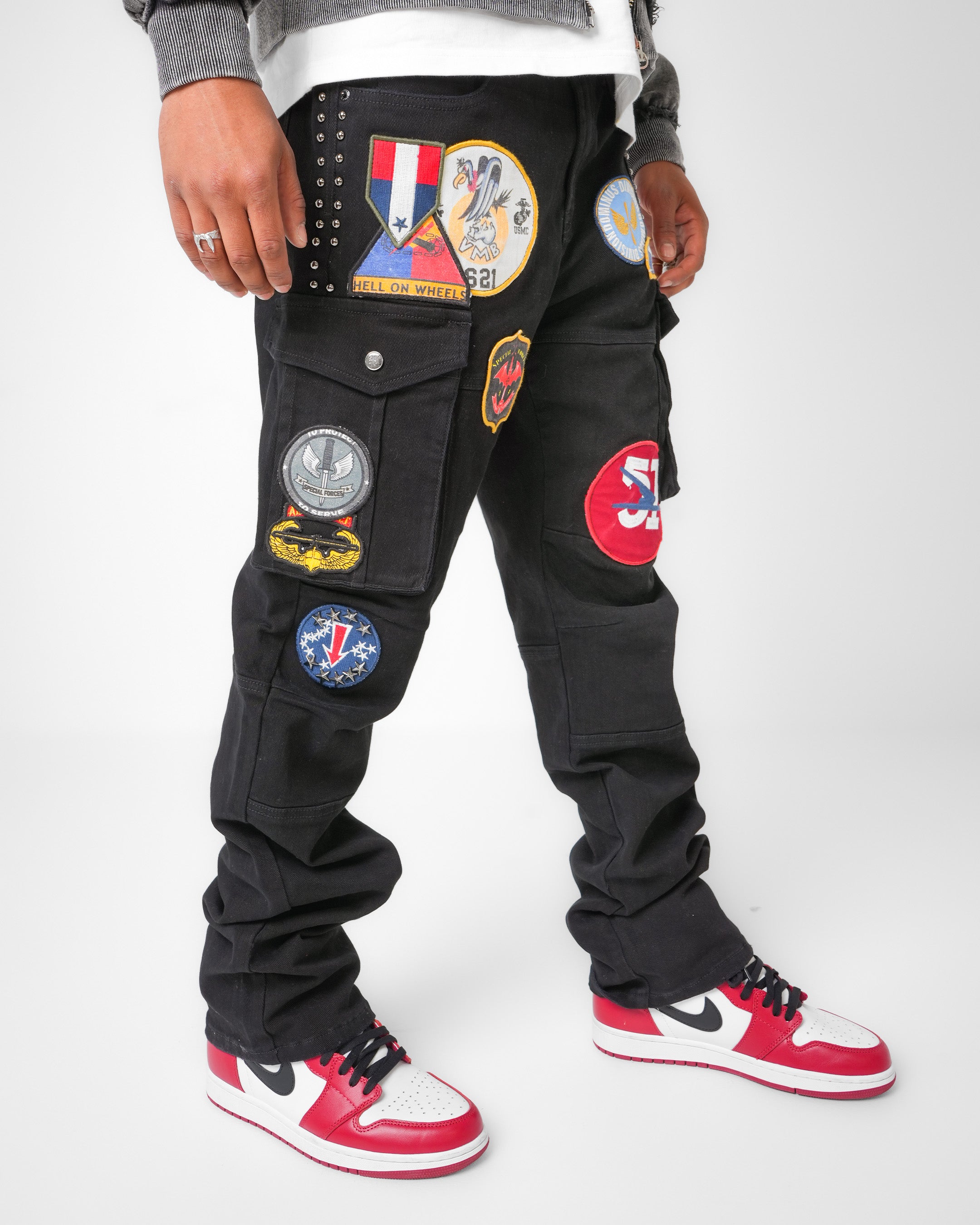 Flight Command Black Cargo Denim