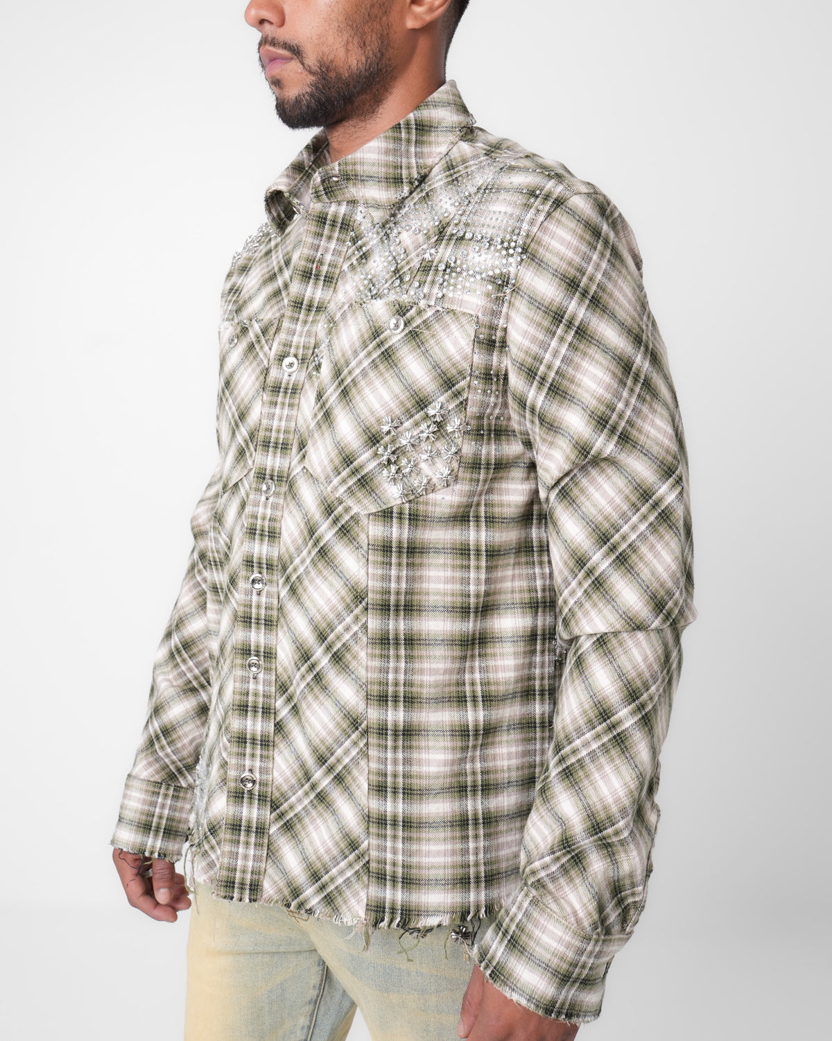 Chrome Stardust Green Oxide Flannel