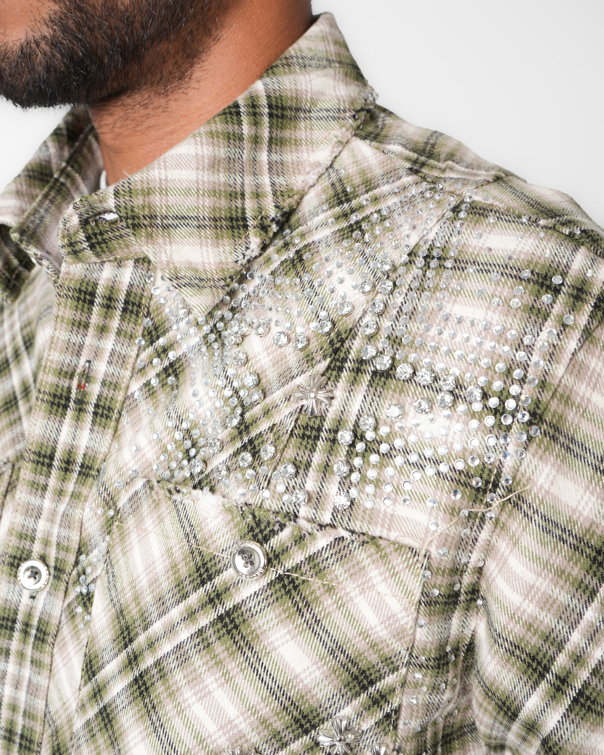 Chrome Stardust Green Oxide Flannel