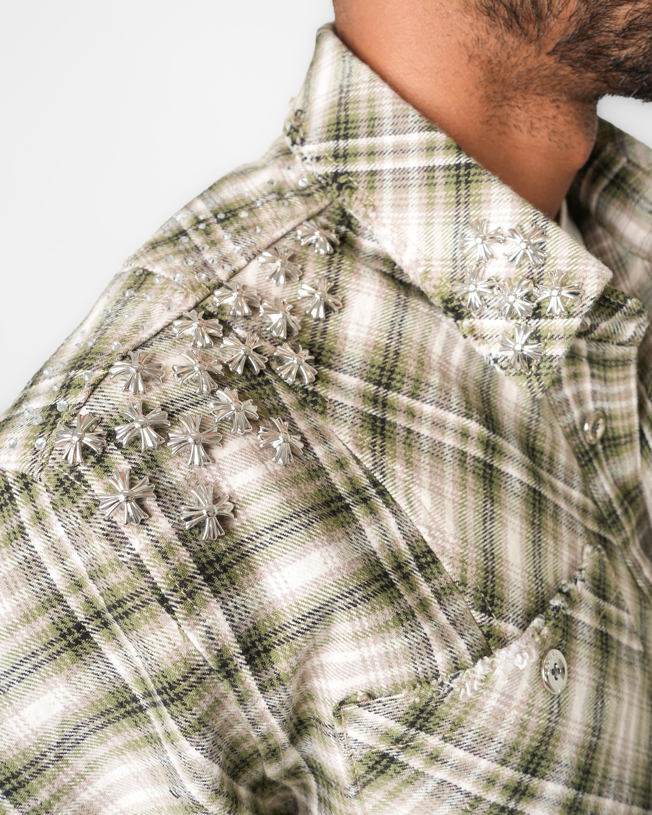Chrome Stardust Green Oxide Flannel