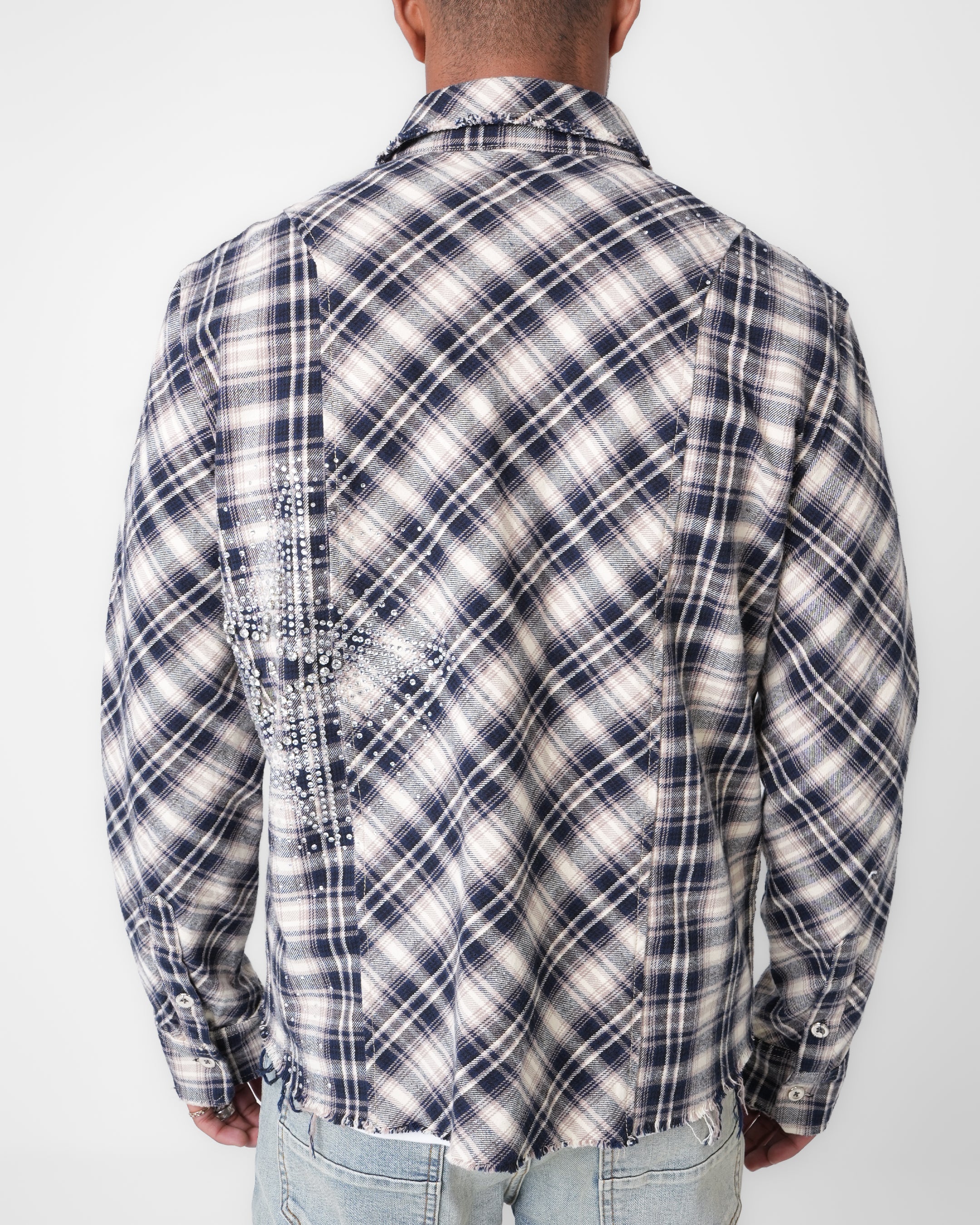 Chrome Stardust Steel Blue Flannel
