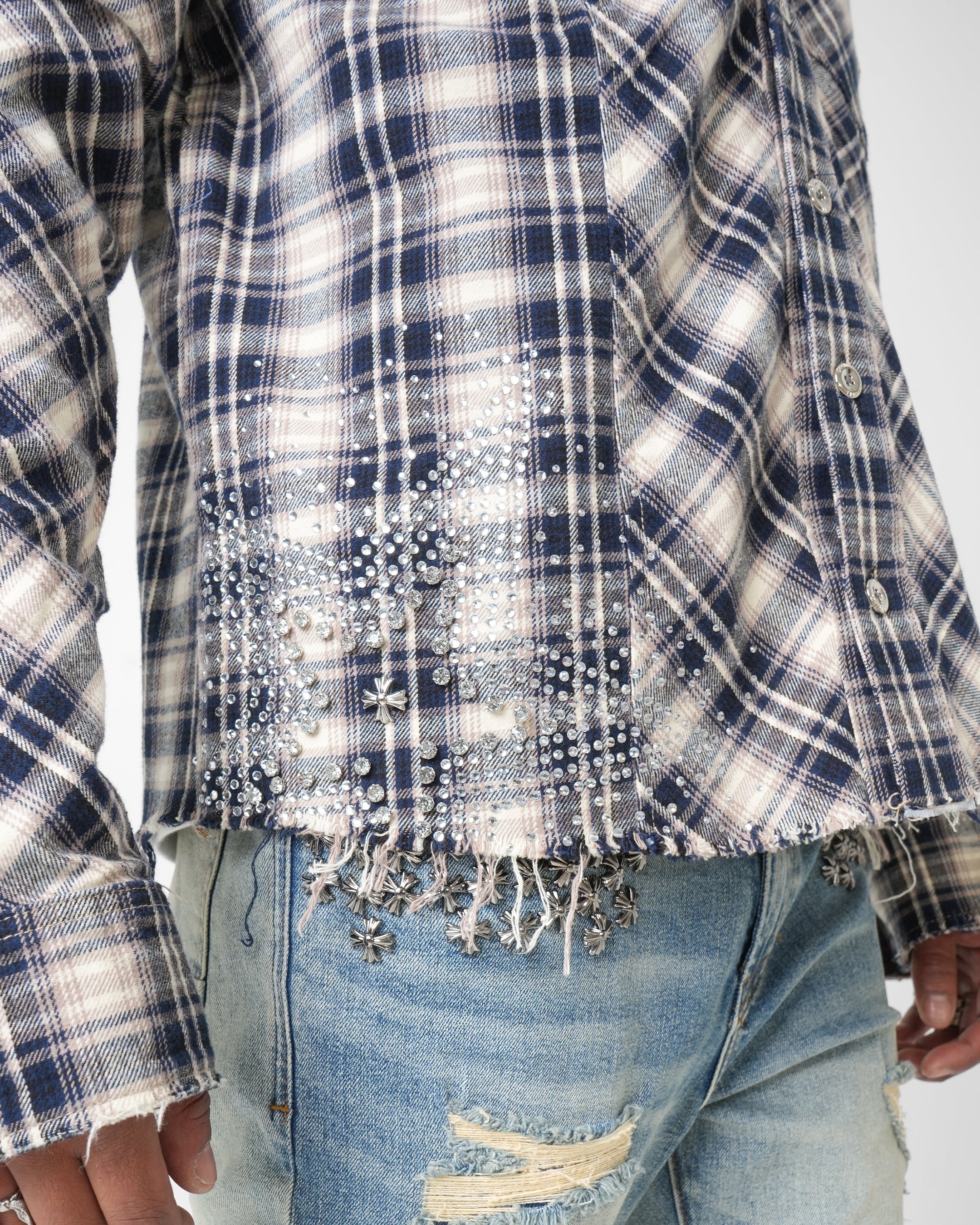 Chrome Stardust Steel Blue Flannel