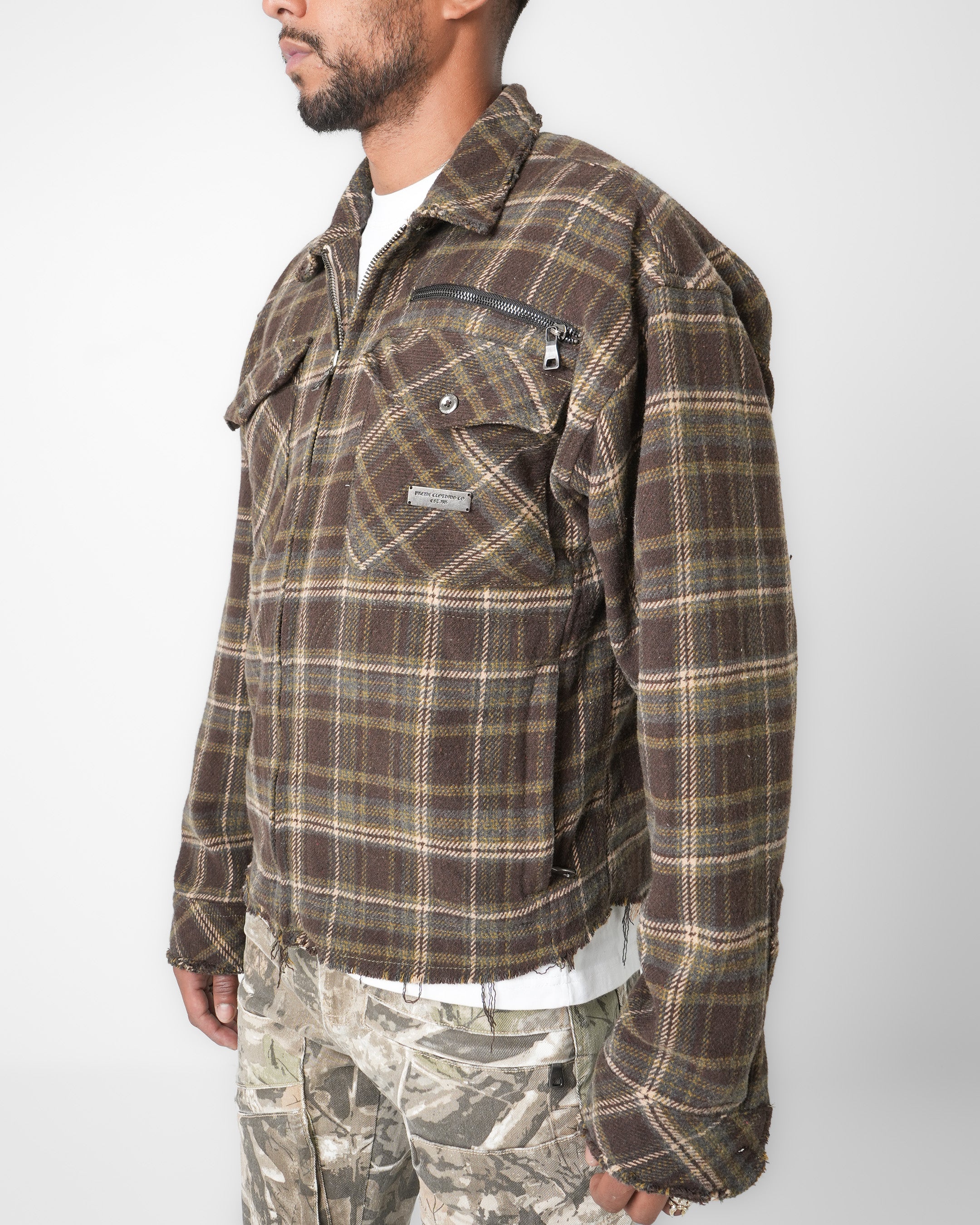 Archangel Crest Dark Oak Flannel Jacket