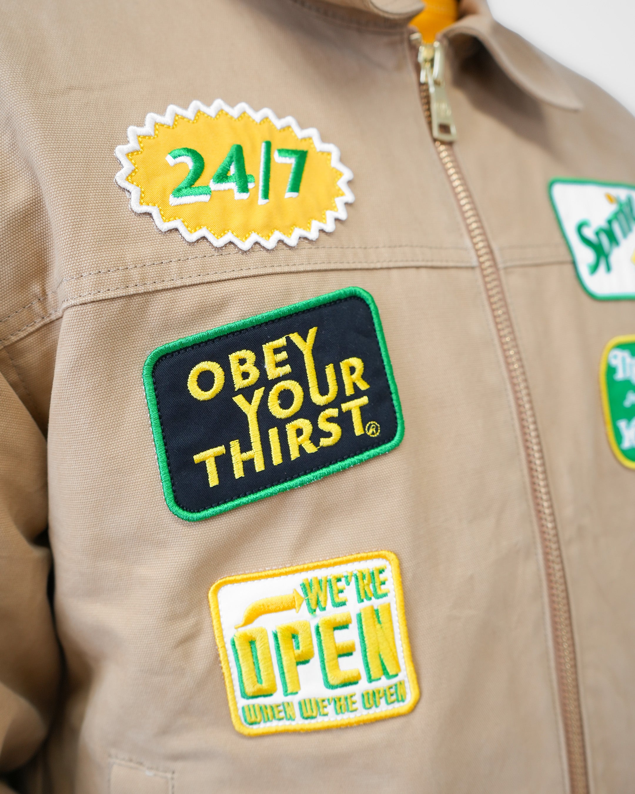 Sprite Obey Your Thirst Khaki Denim Jacket