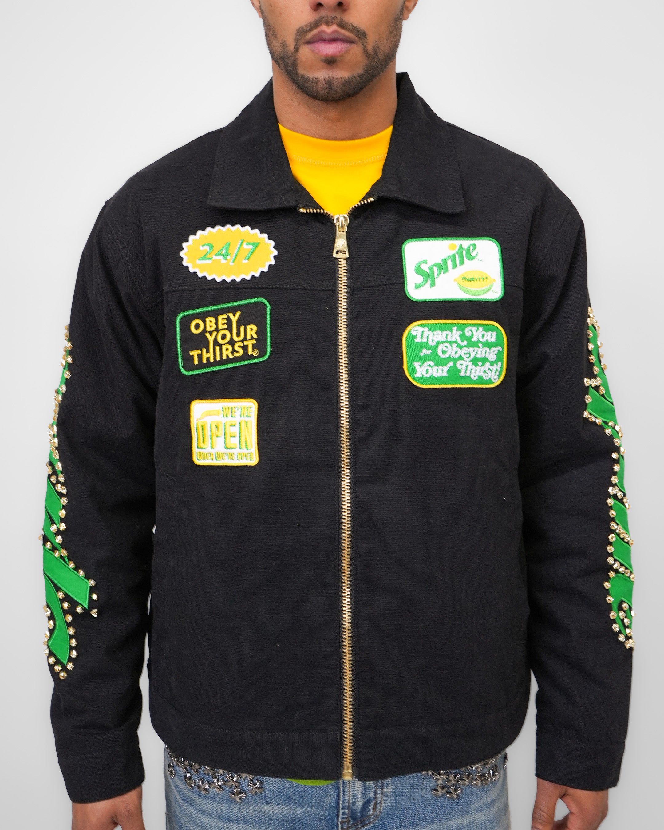 Sprite Obey Your Thirst Noir Denim Jacket