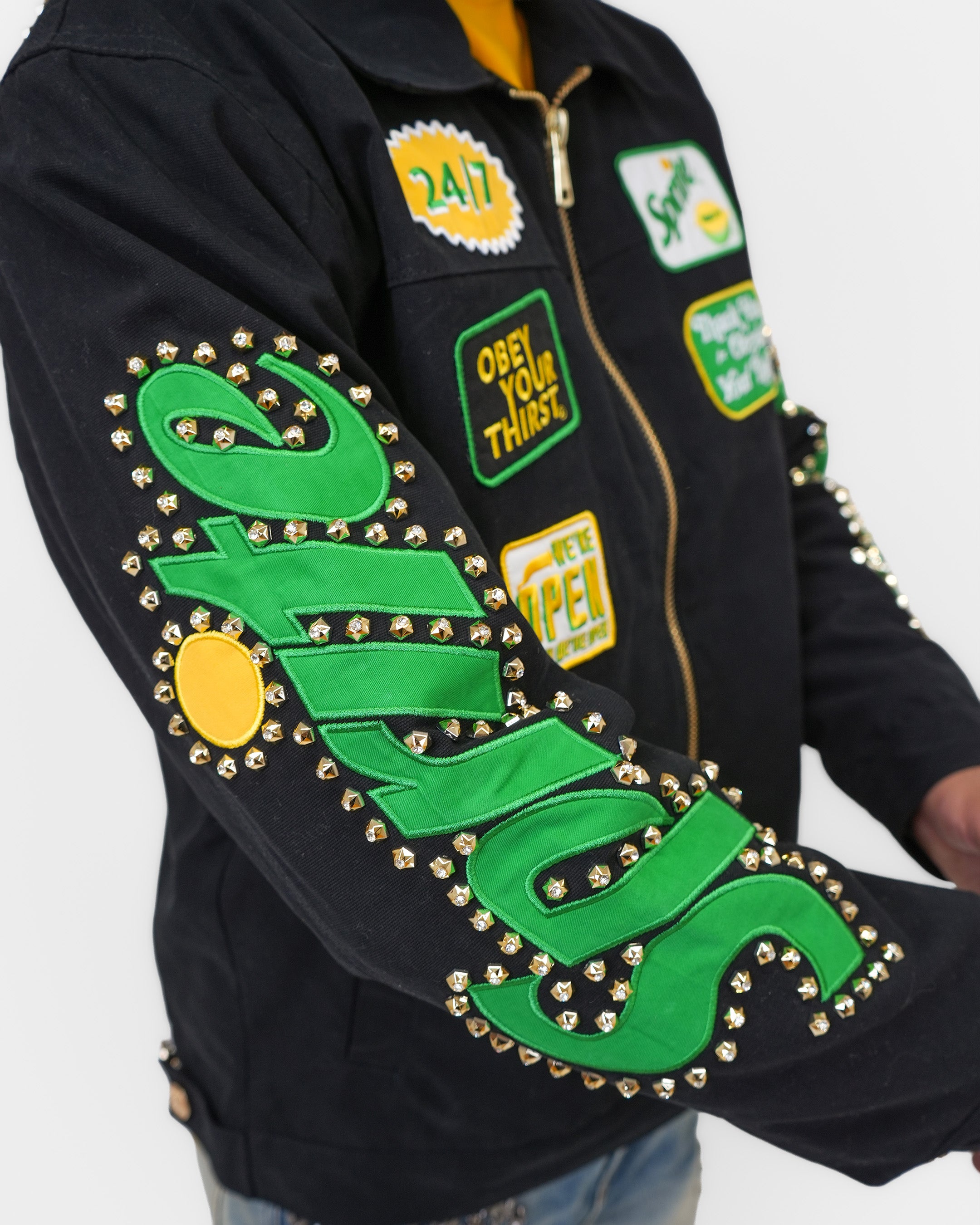 Sprite Obey Your Thirst Noir Denim Jacket