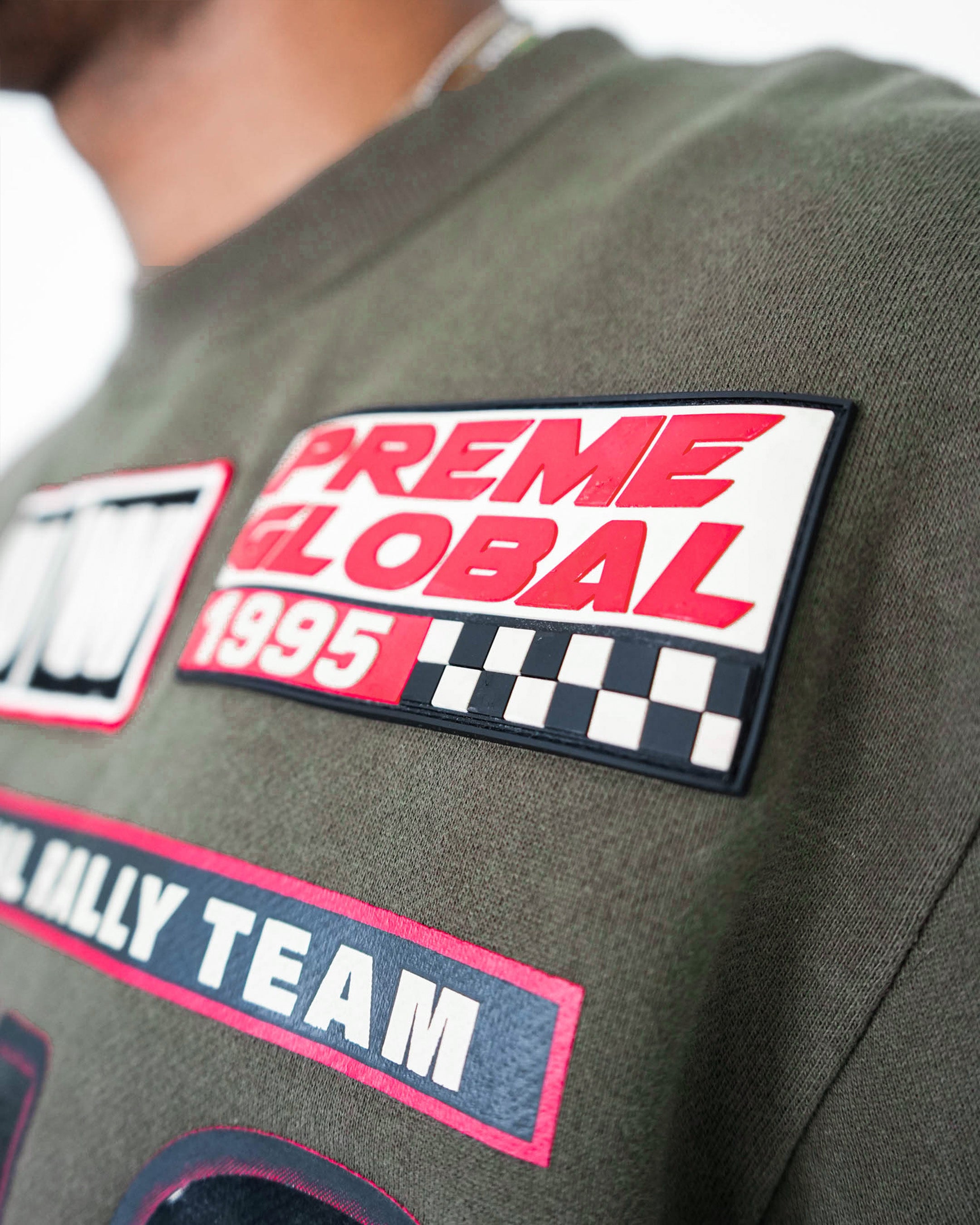 Devils Racing Olive Crewneck