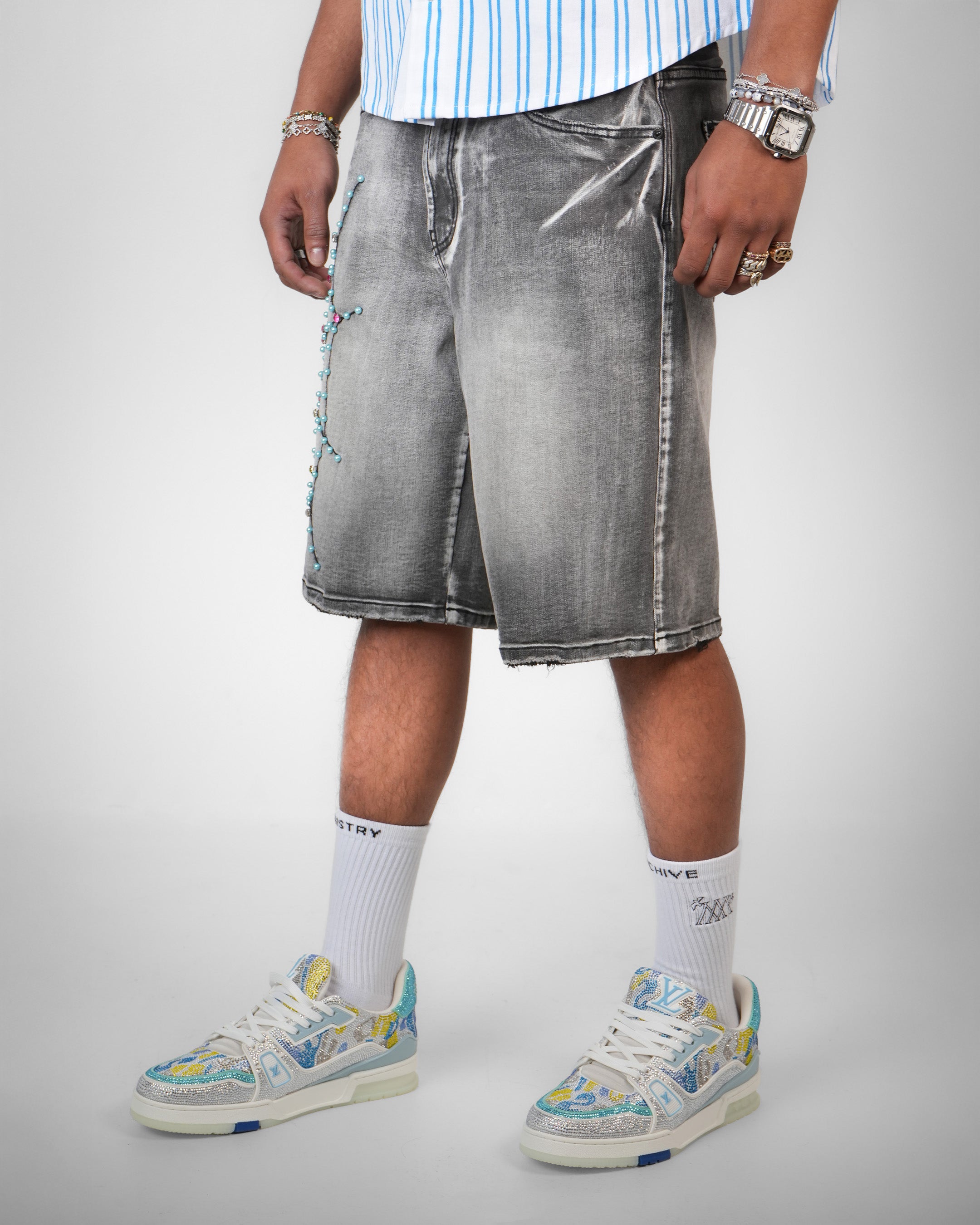 Ash Webstone Grey Denim Short
