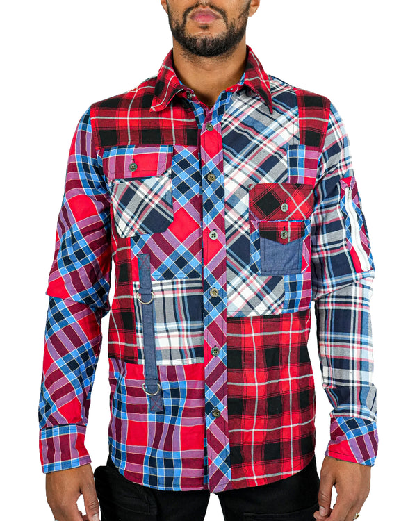 The Drifter Knit Multi Color Wolven Flannel