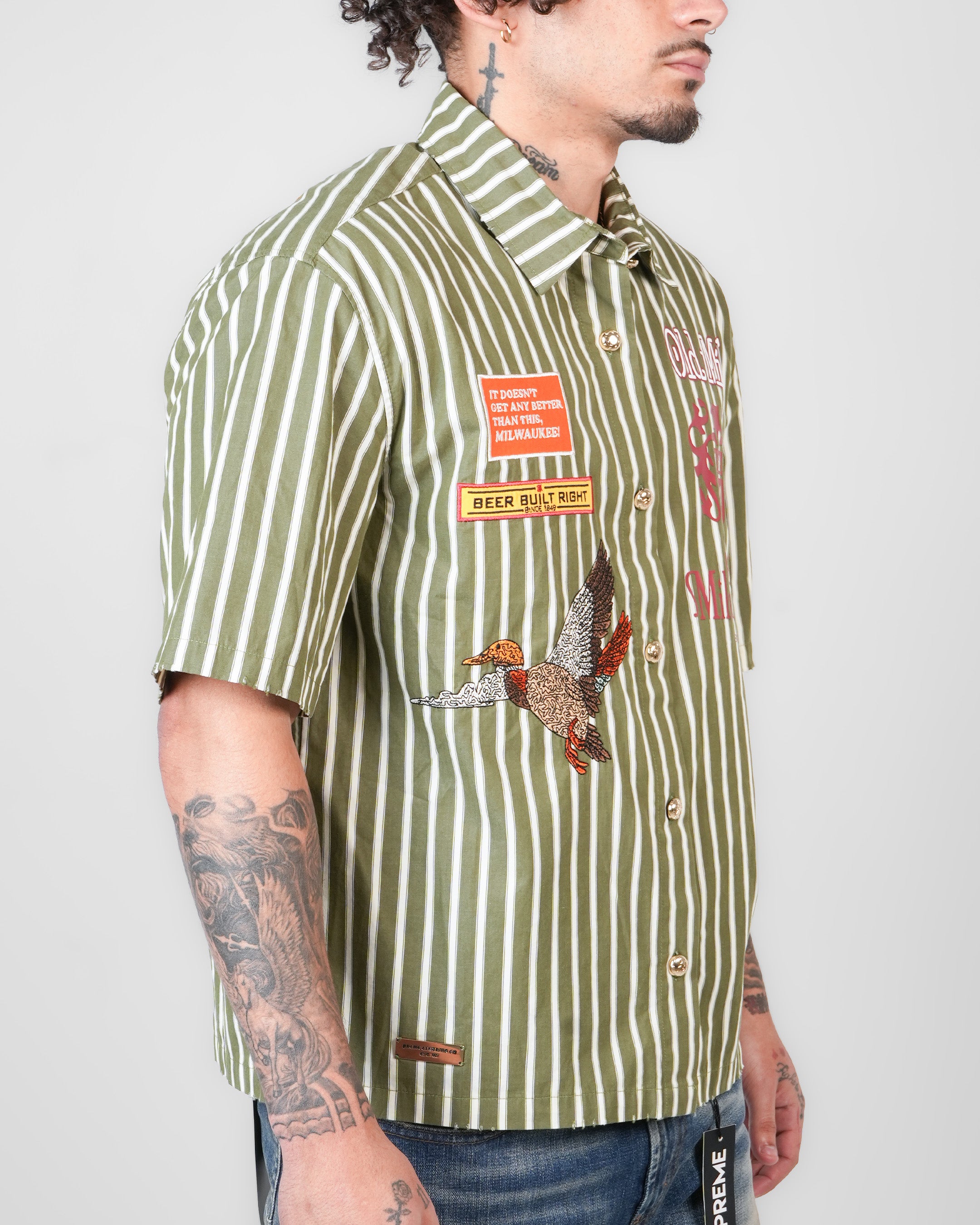 Old Milwaukee® Striped Mechanic Shirt