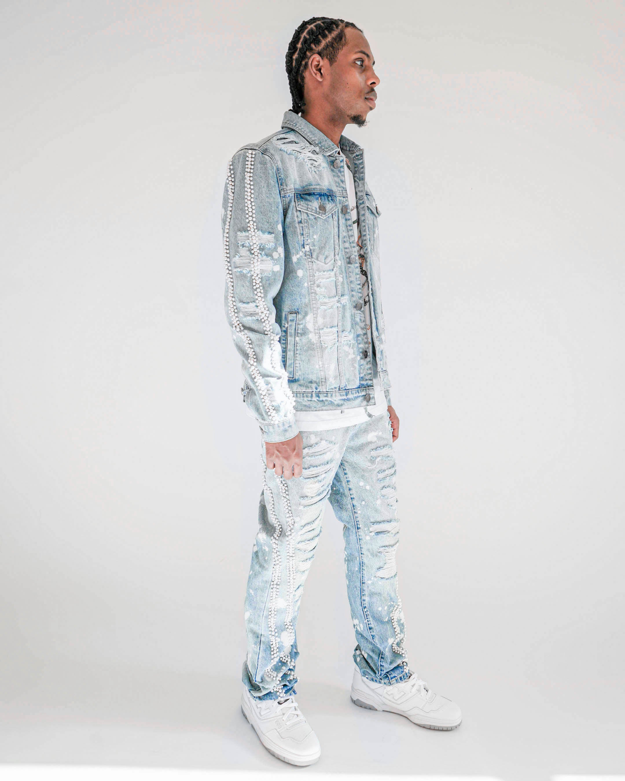 Preme Devotion Pearl Light Indigo Denim Jacket