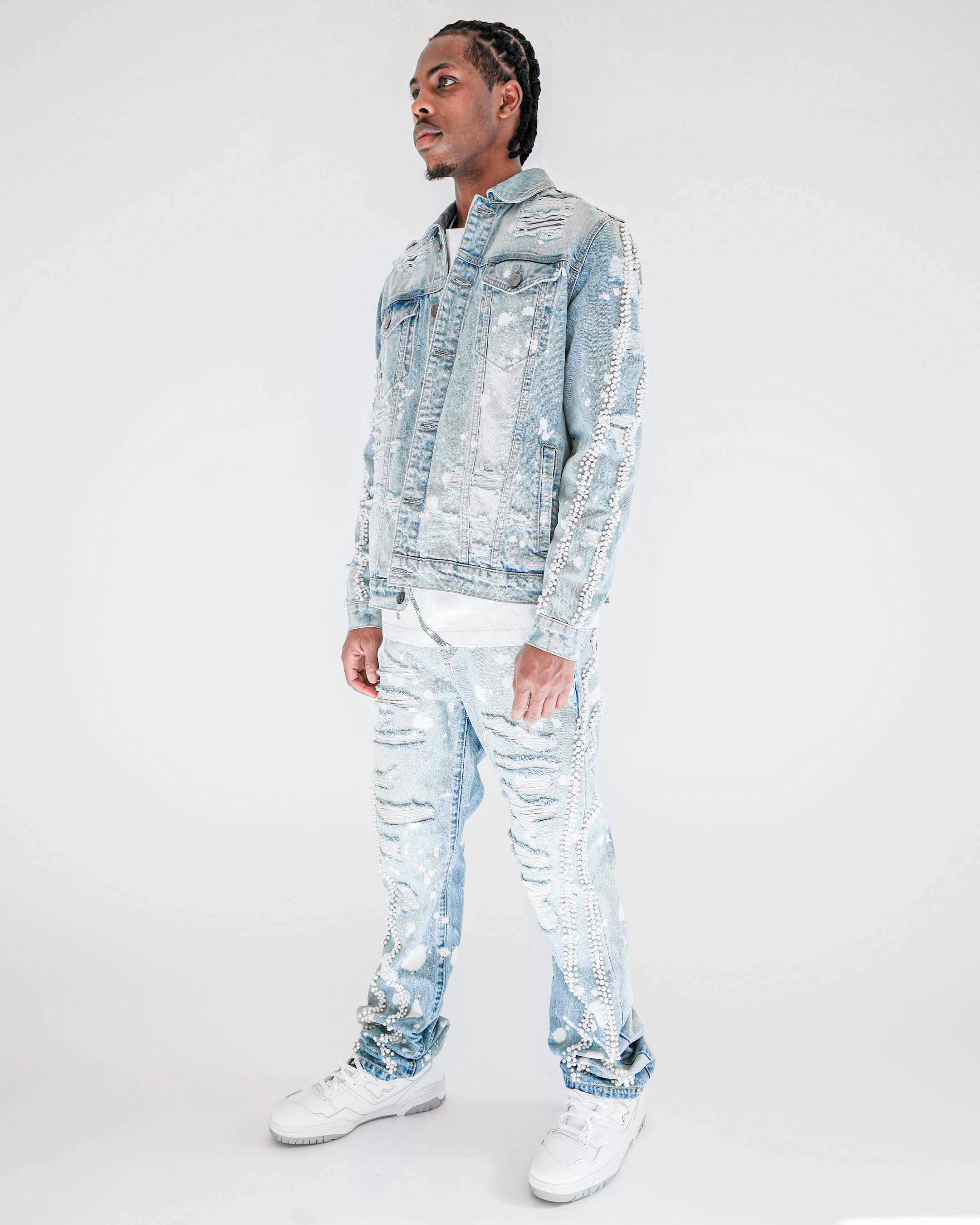 Preme Devotion Pearl Light Indigo Denim Jacket