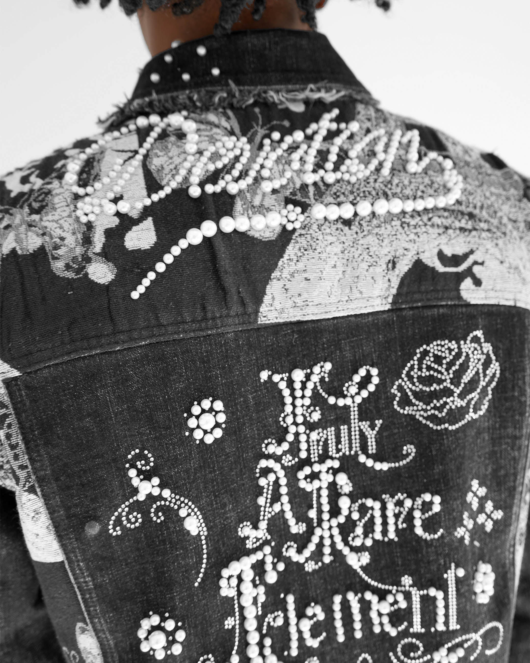 Preme Devotion Pearl Black Denim Jacket