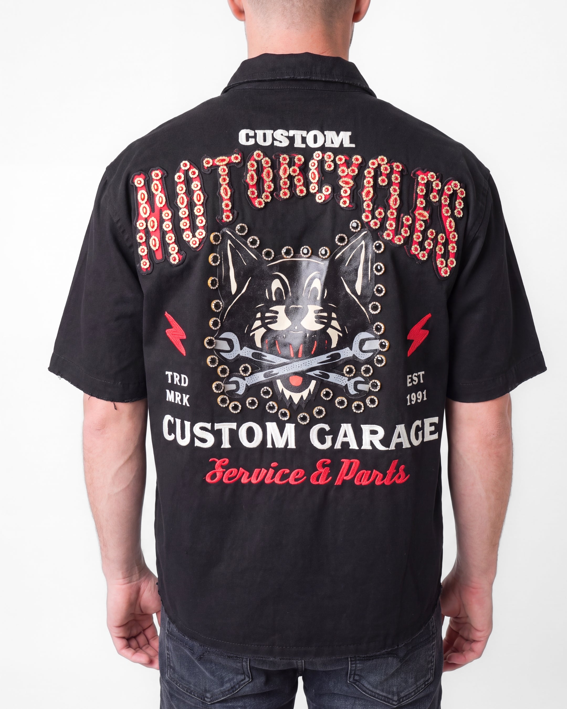 Outlaw Motor Garage Black Mechanical Shirt