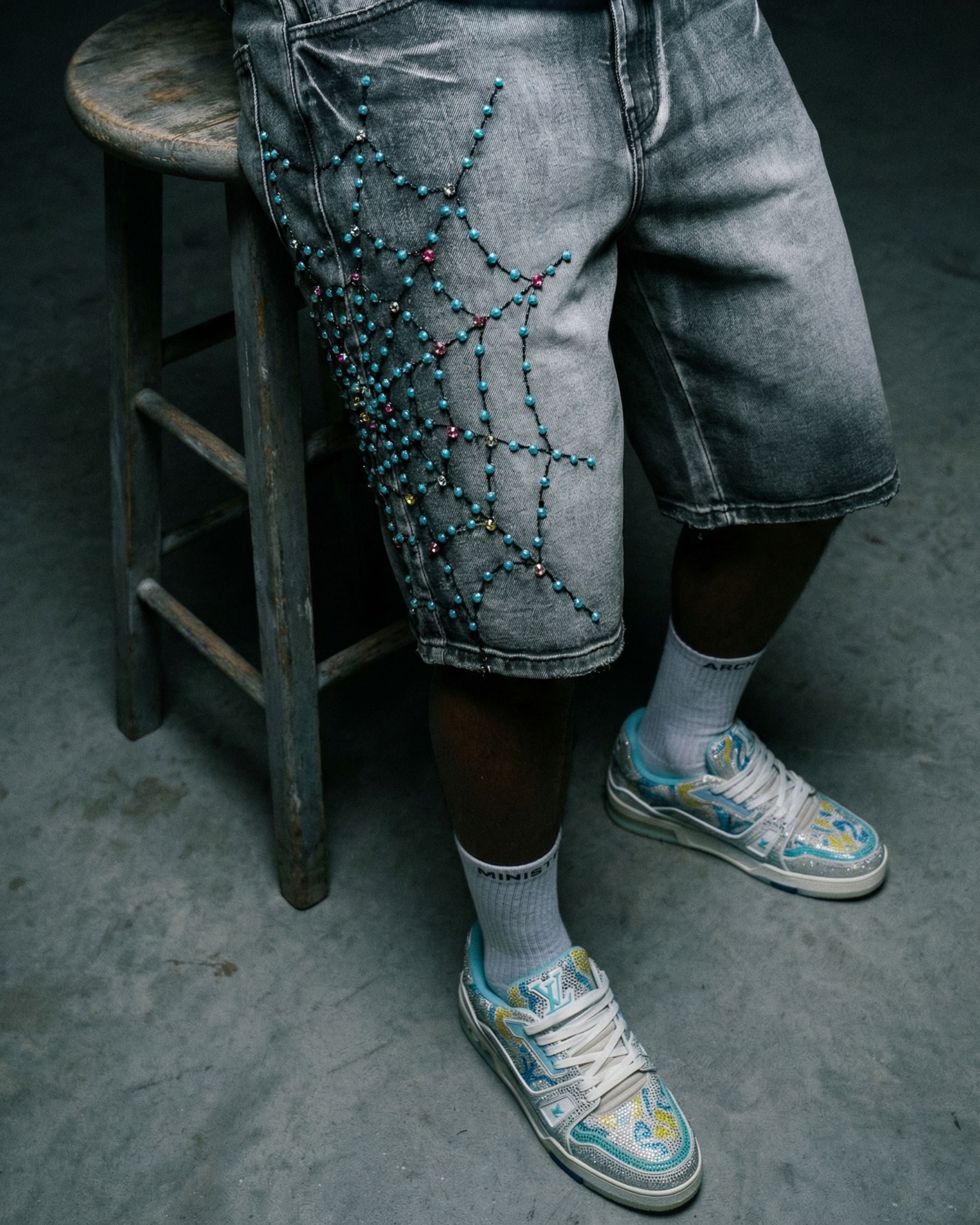 Ash Webstone Grey Denim Short