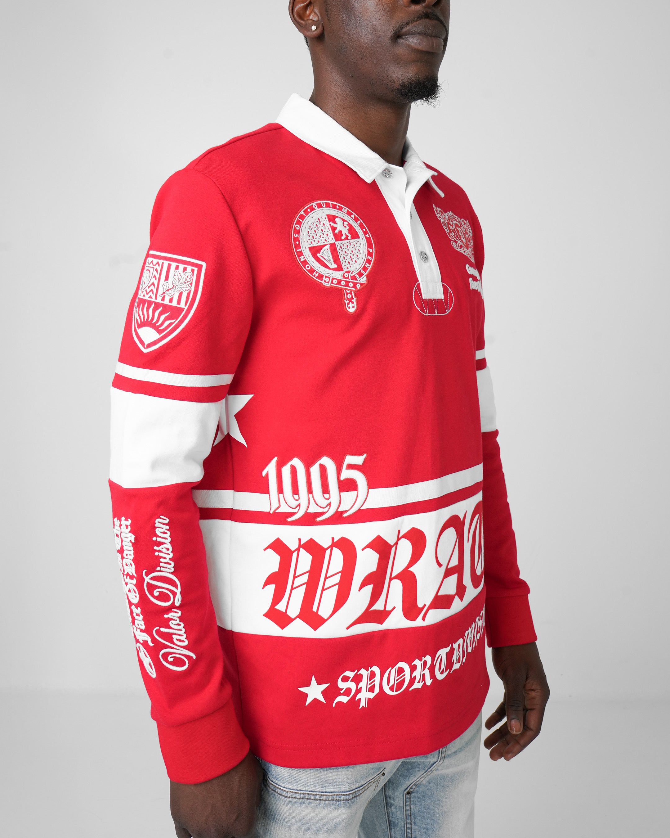 Valor Division Red Long Sleeve Polo