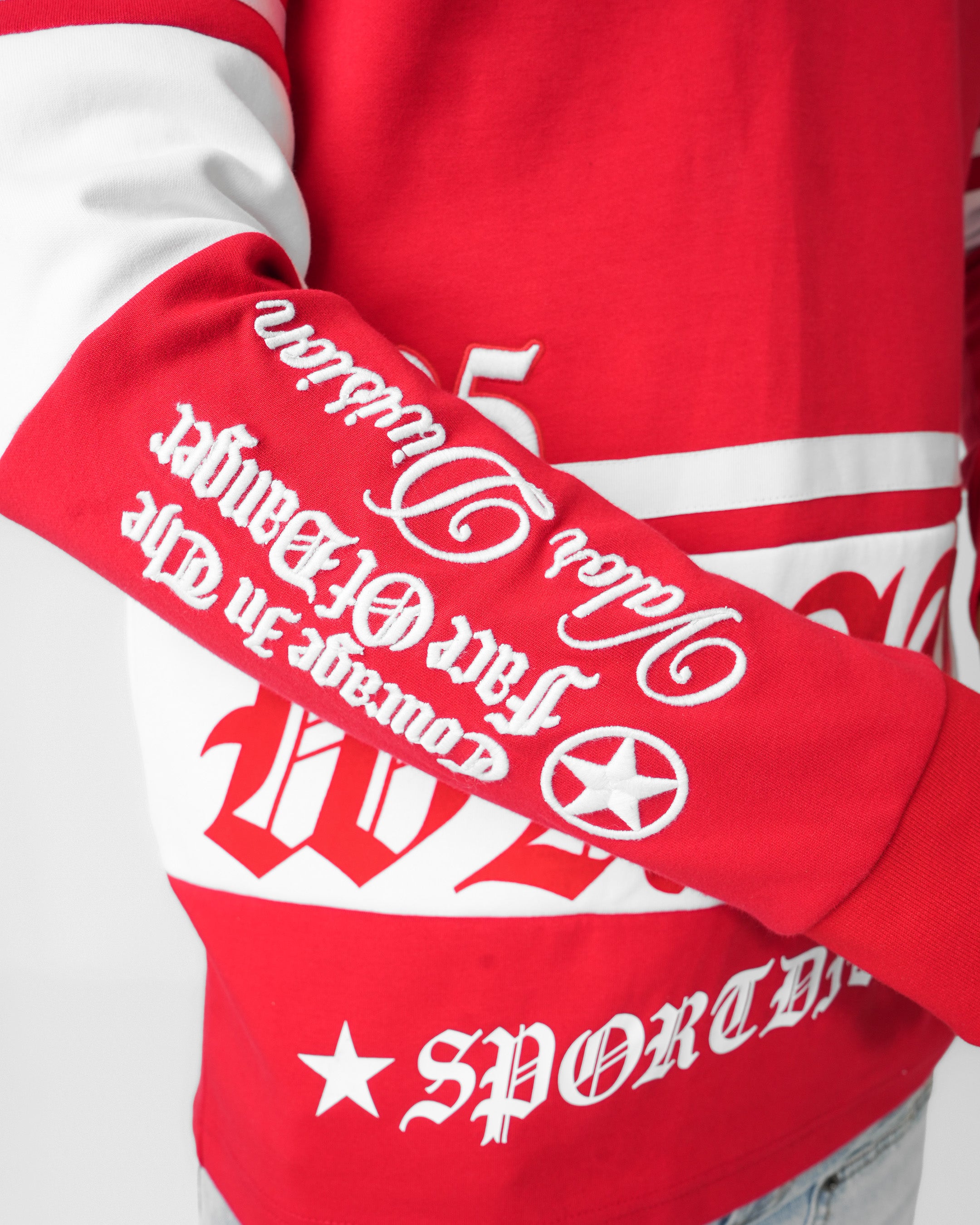 Valor Division Red Long Sleeve Polo