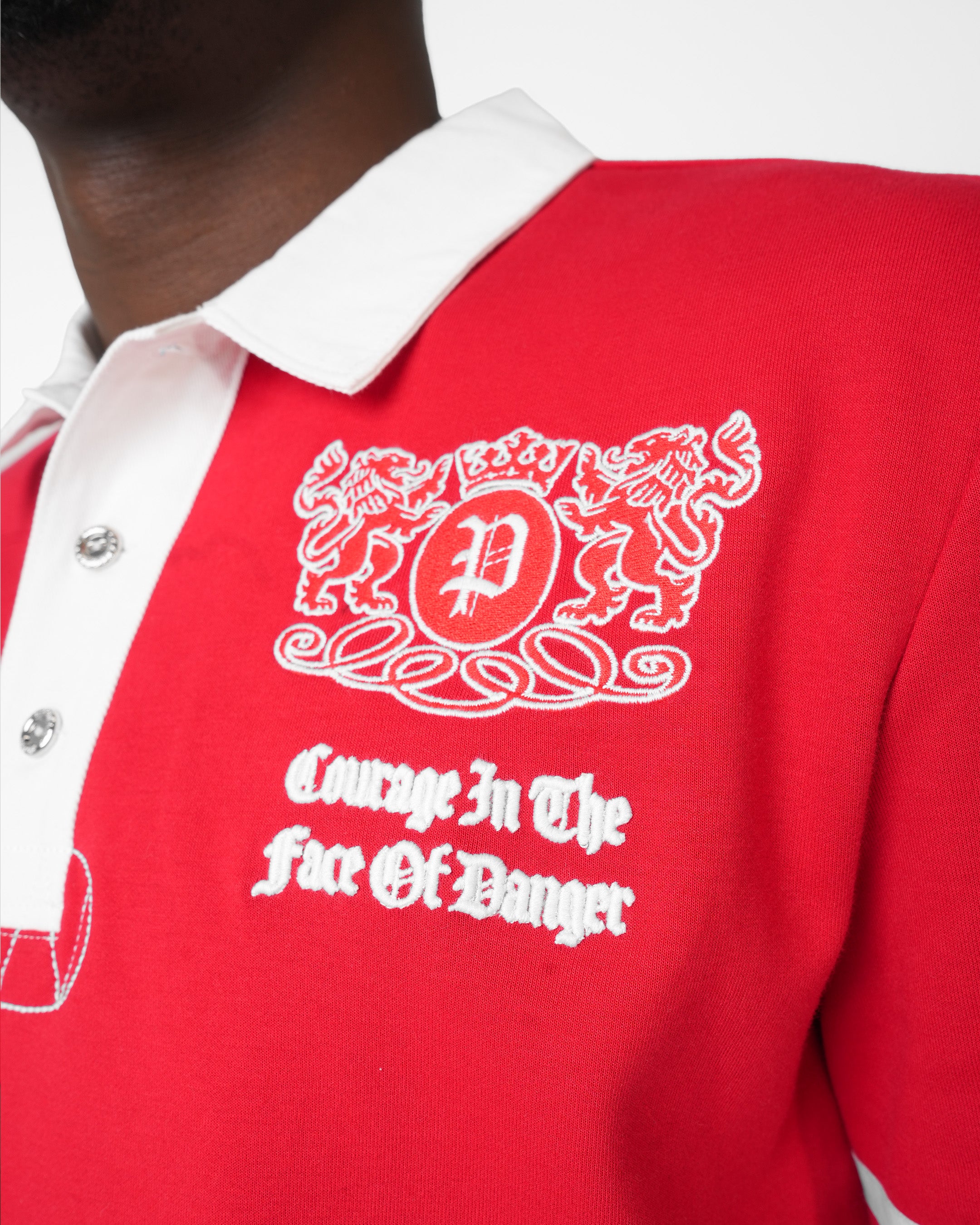 Valor Division Red Long Sleeve Polo