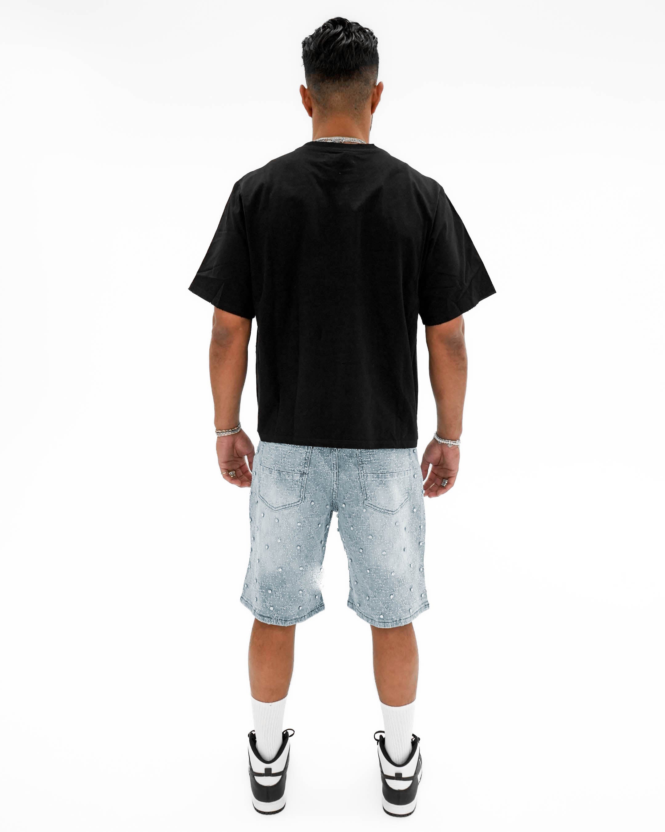 Venom Trap Stoned Cropped Black T-Shirt