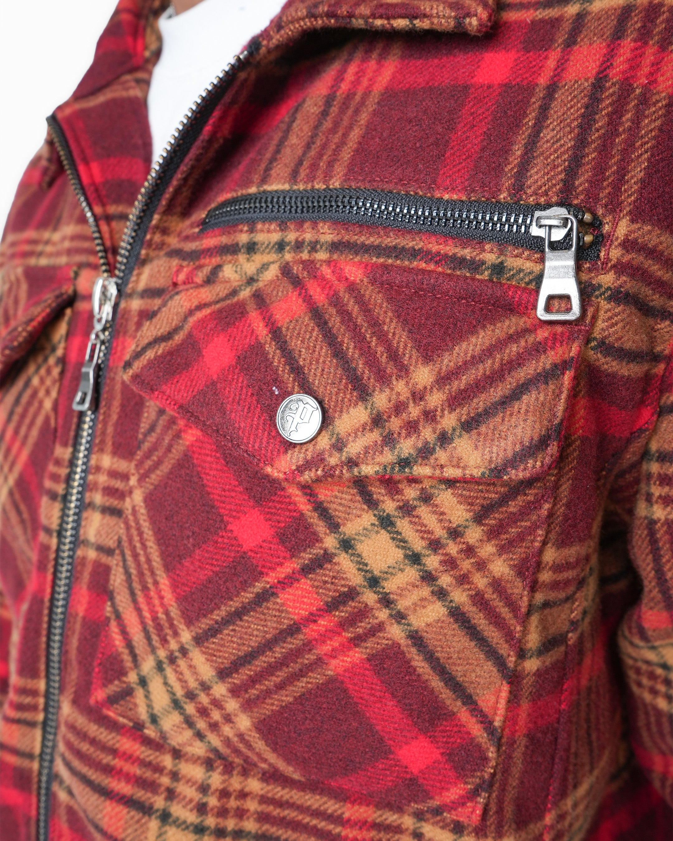 Pitlane Heritage Red Flannel Jacket