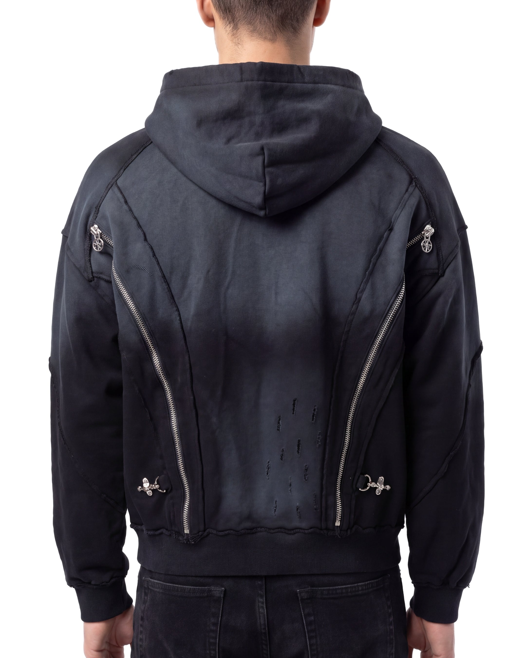Shadow Crucifix Zip Hoodie