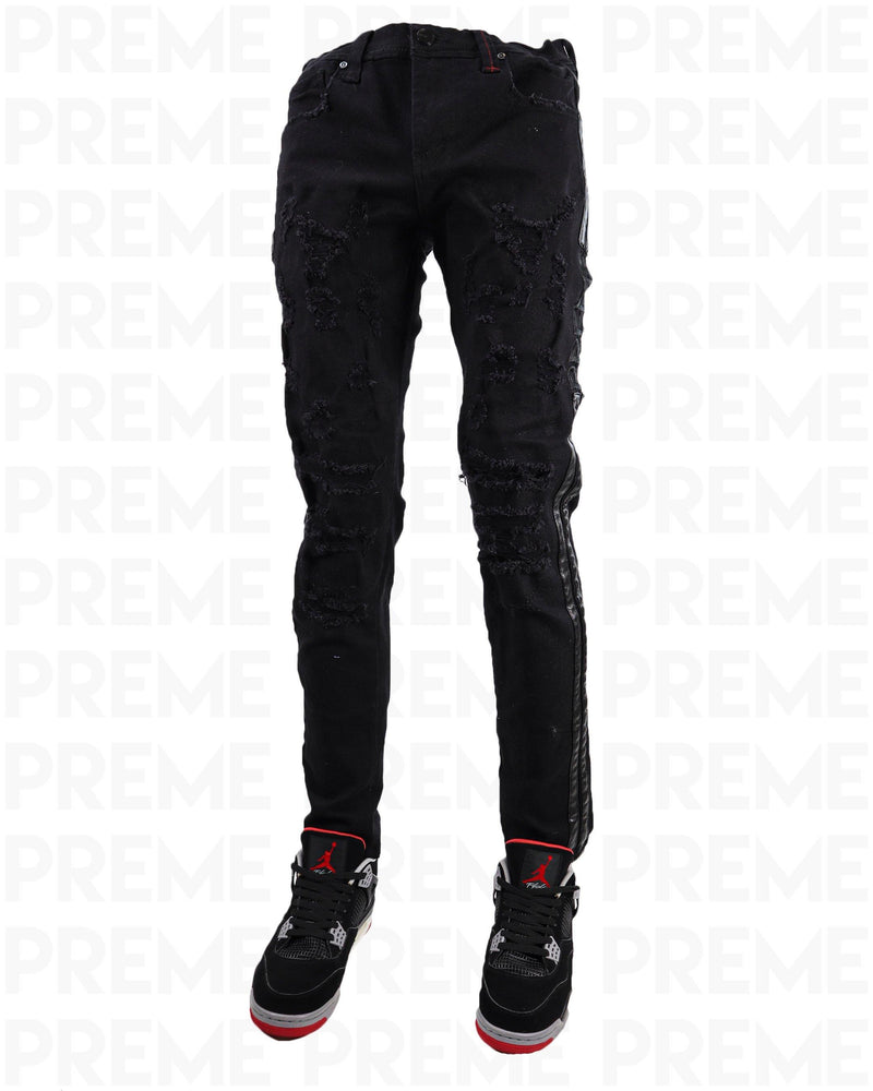 Affinity Midnight Striped Black Jean - PREME USA