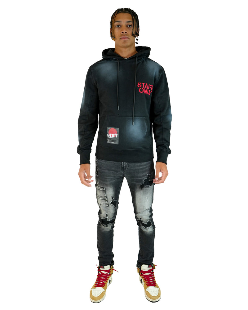 Cassian Black Flare Denim Jean