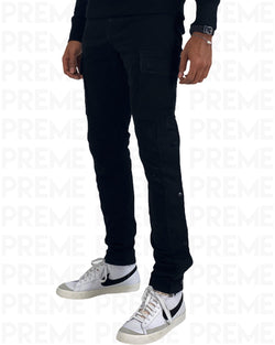Crestfallen Black Twill Cargo Pant - PREME USA