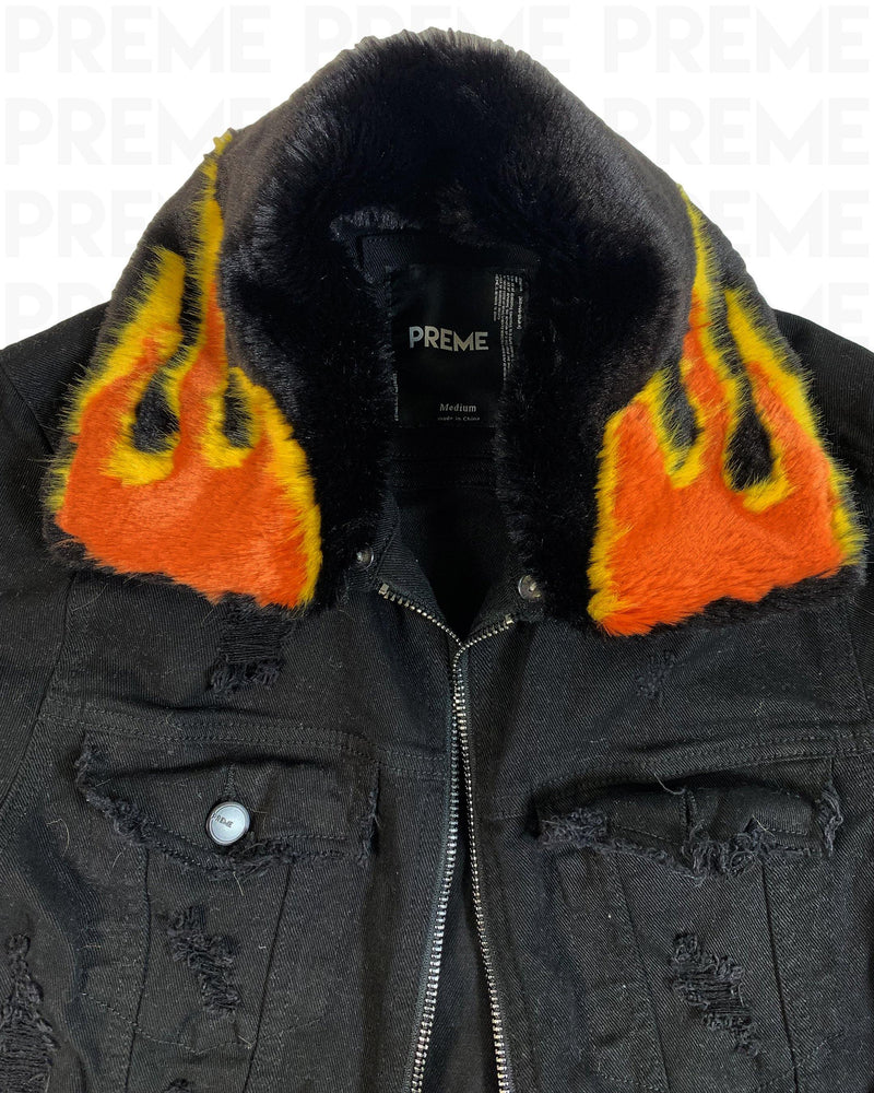 Inferno Black Denim Jacket - PREME USA
