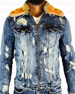 Inferno Indigo Denim Jacket Front - PREME USA