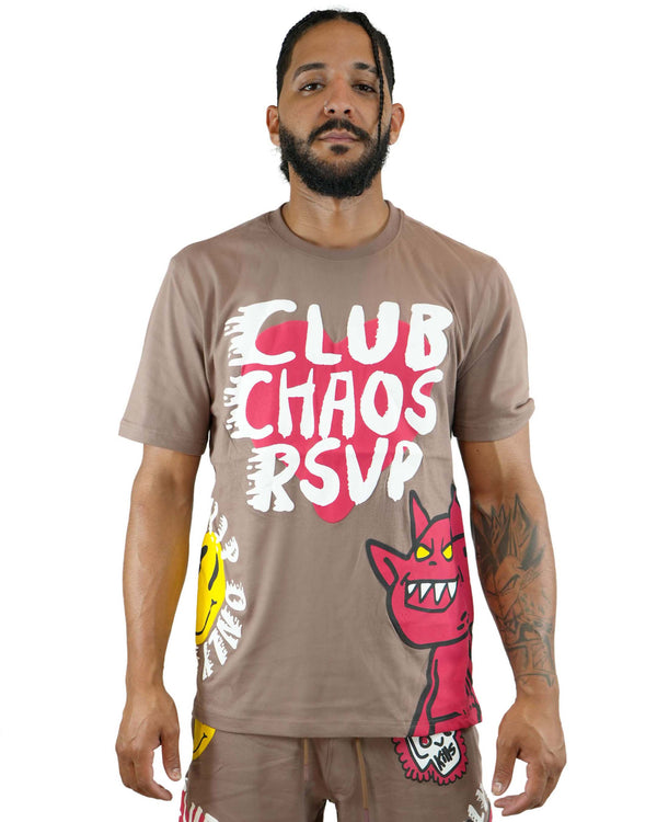 Club Chaos Sand T-Shirt & Short Set