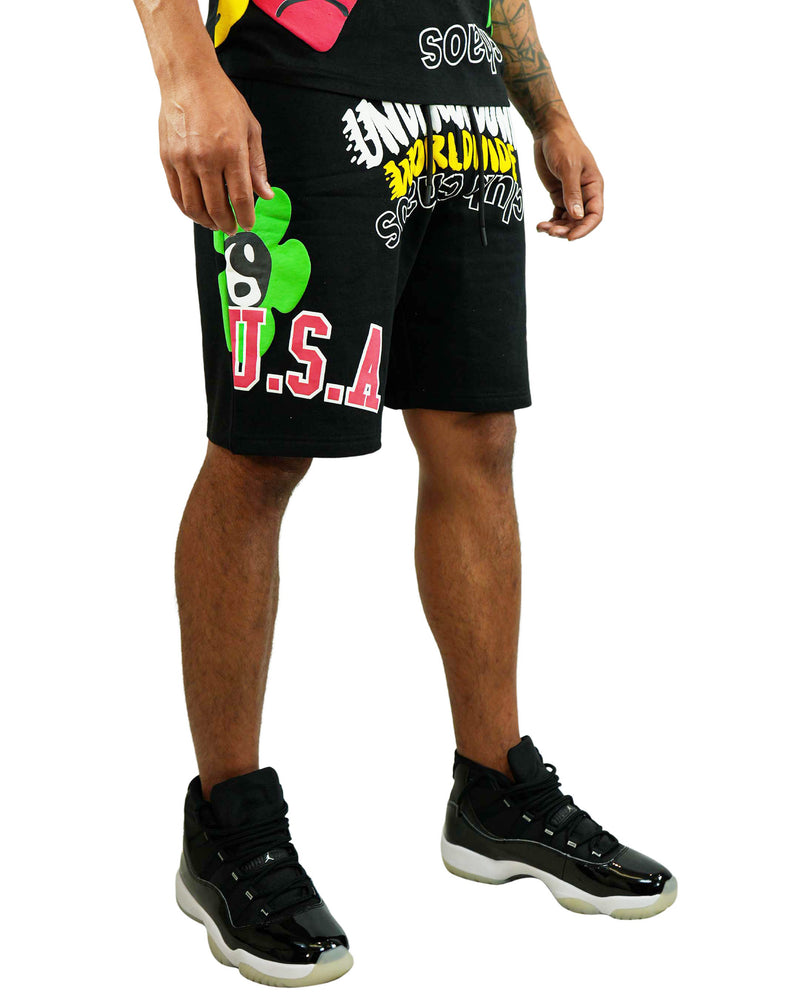 Club Chaos Black T-Shirt & Short Set