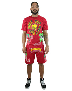Club Chaos Red T-Shirt & Short Set