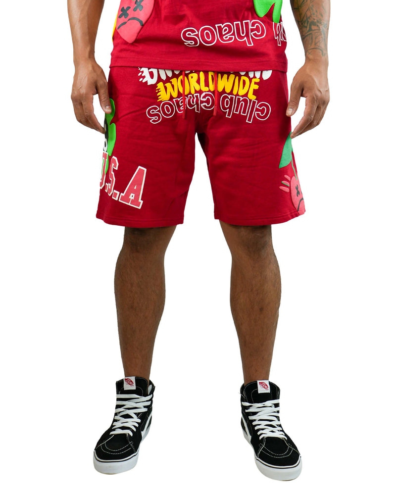 Club Chaos Red T-Shirt & Short Set
