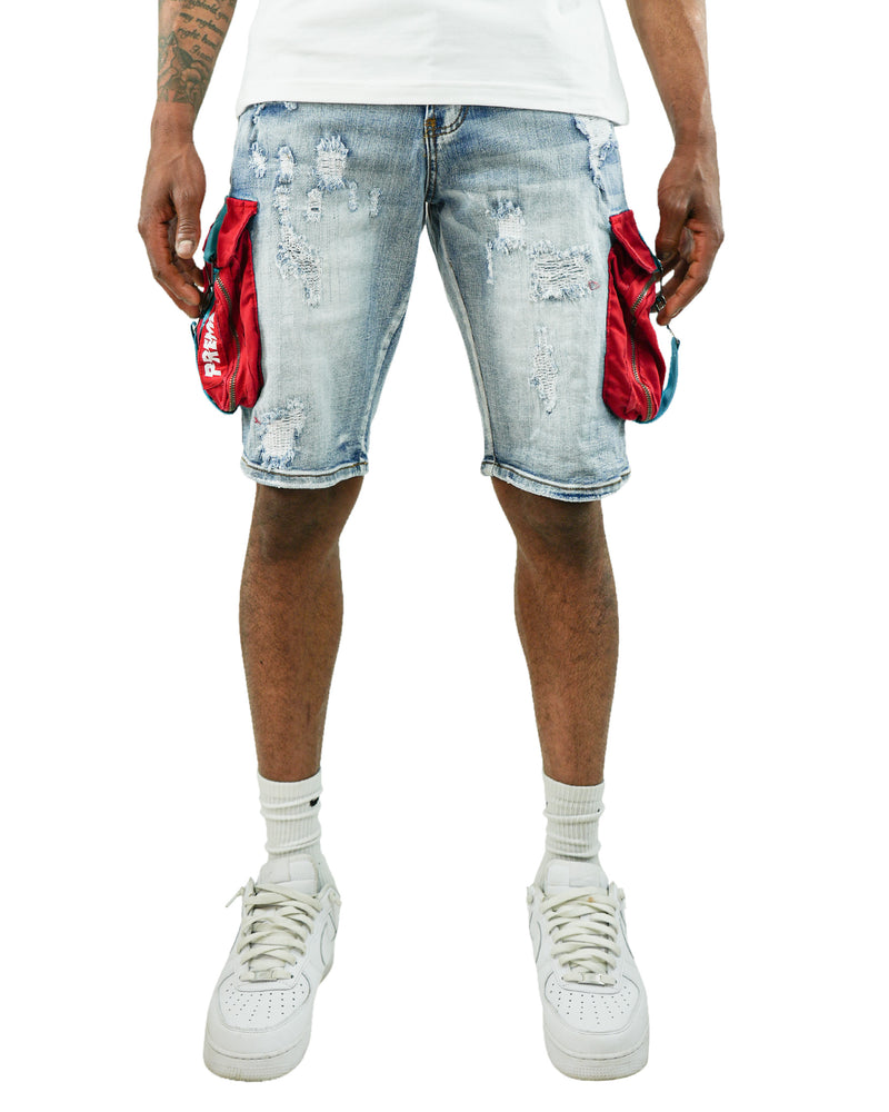 PREME Parachute Cargo Indigo Denim Jean Short