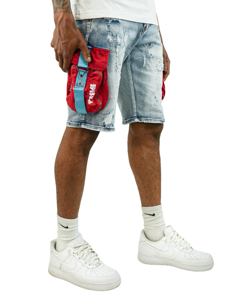 PREME Parachute Cargo Indigo Denim Jean Short