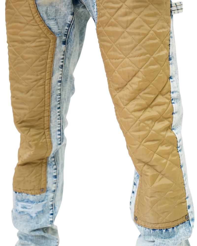 Eythor Quilted Padded Indigo Denim Jean
