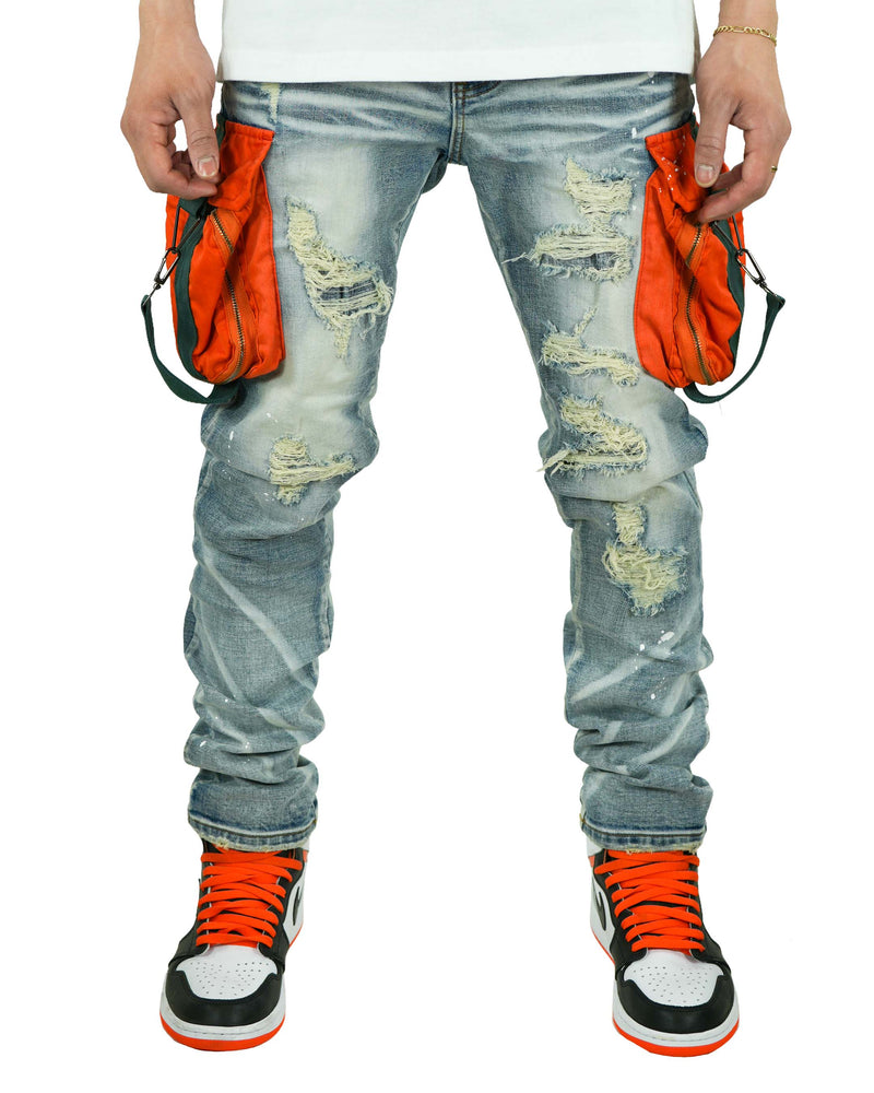 PREME Parachute Cargo Indigo Denim Jean