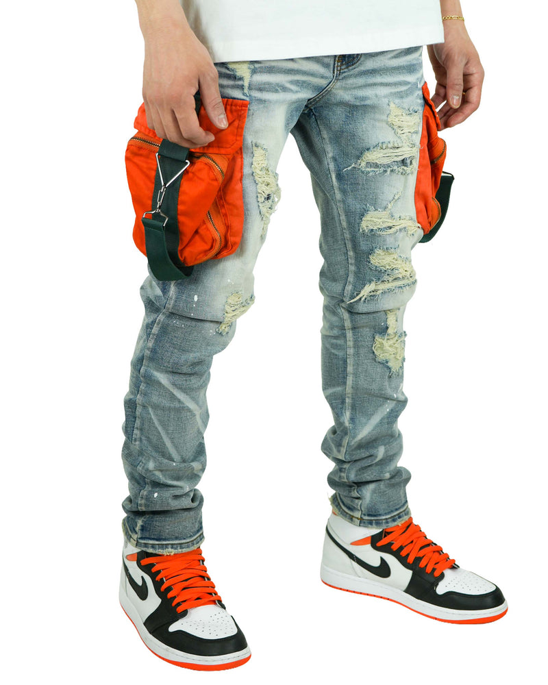 PREME Parachute Cargo Indigo Denim Jean