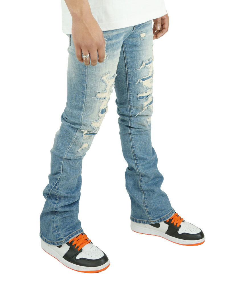 PREME Indigo Stacked Flare Denim Jean