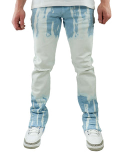 PREME Watercolor Blue & White Stacked Denim Jean