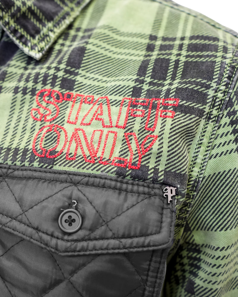 Staff Only Olive Knit Flannel