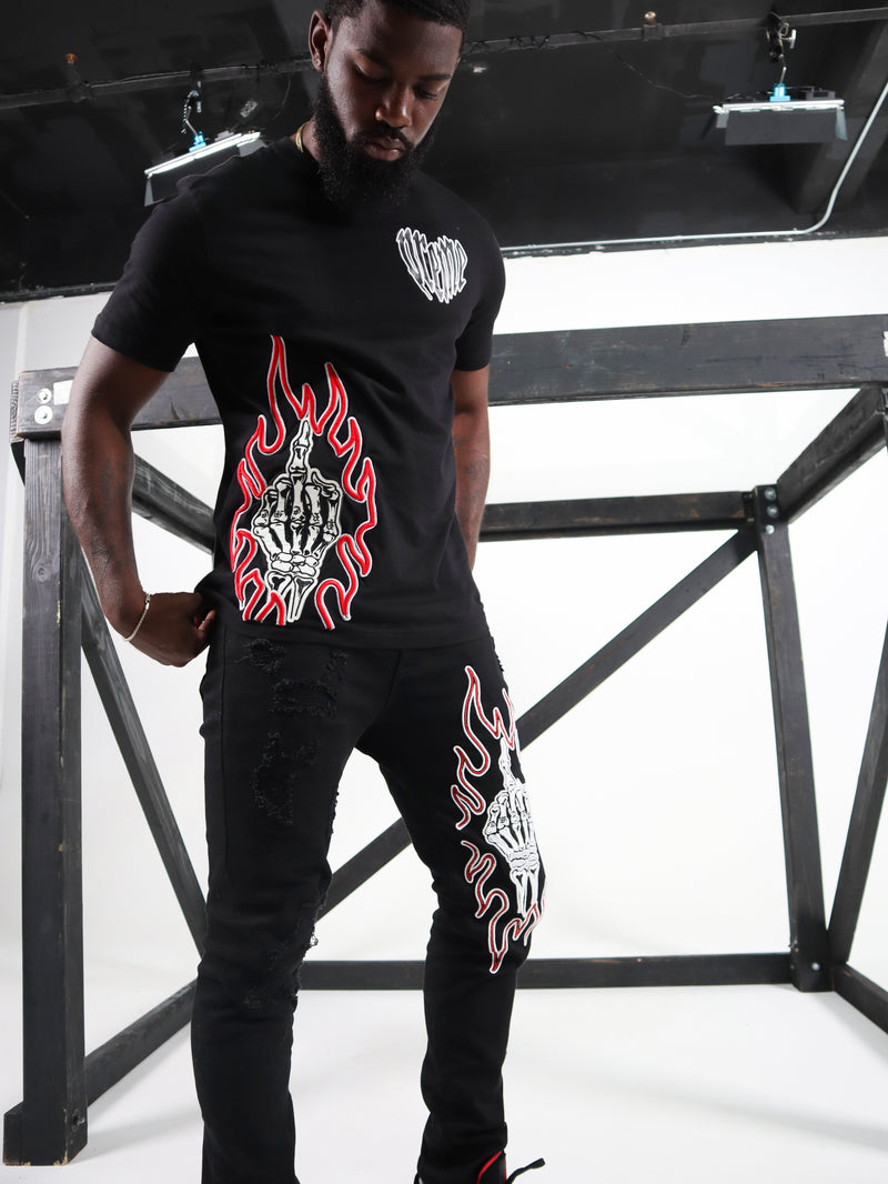 PREME Stone Heart Black T-Shirt