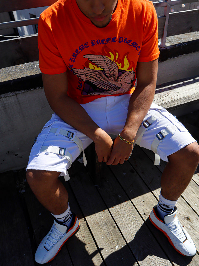 The Traveler White Denim Jean Short
