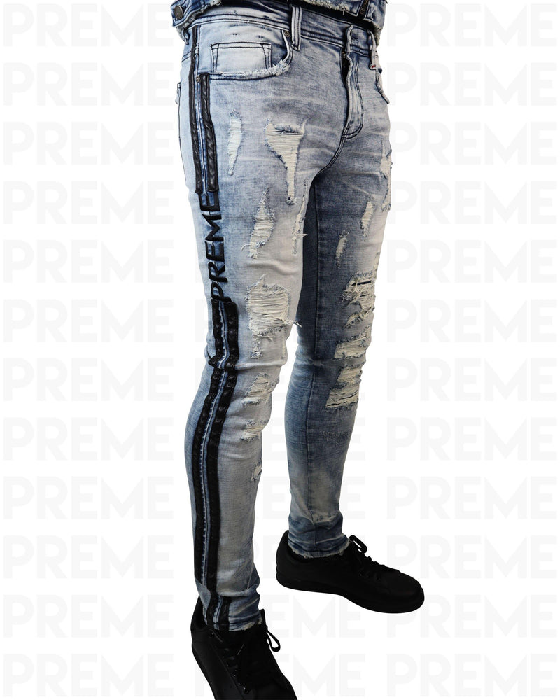 Affinity Midnight Striped Light Indigo Jean - PREME USA