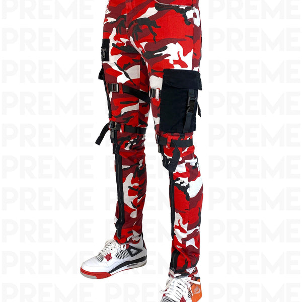 camouflage pants for men red